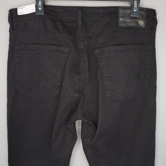 New Ag Adriano Goldschmied Everett Slim Straight Pants in Super Black size 34x32 - Picture 9 of 16
